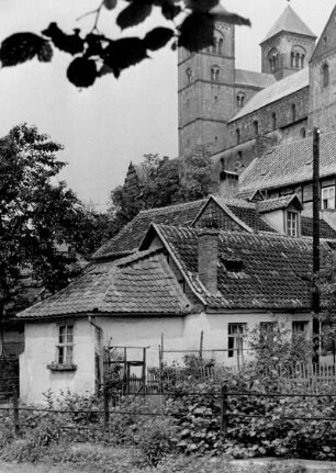 Quedlinburg, Blick zur St. Servatiuskirche auf dem Schlossberg
