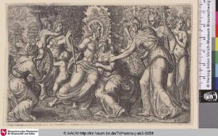 [Der Heiland und die Ehefrau sitzen unter einem Spalier; The Saviour and the Spouse Seated beneath a Trellis]