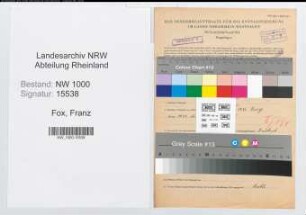 Entnazifizierung Franz Fox, geb. 14.08.1914 (Gestuetwaerter)