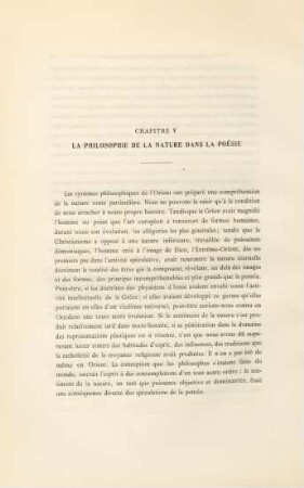 Chapitre V. La philosophie de la nature dans la poésie