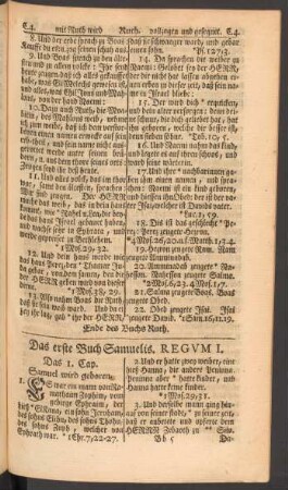 Das erste Buch Samuelis. Regum I