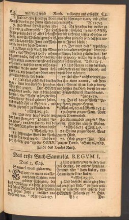 Das erste Buch Samuelis. Regum I