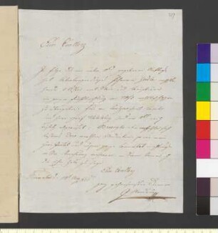 Brief von Gradl, Johann Wendelin an Goethe, Johann Wolfgang von