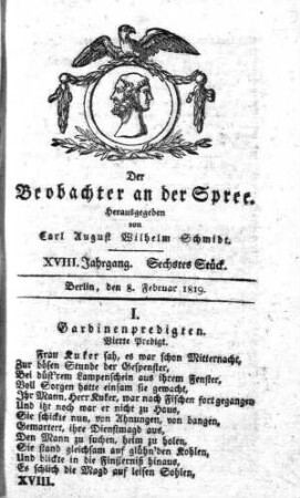6. Stueck, 8. Februar 1819