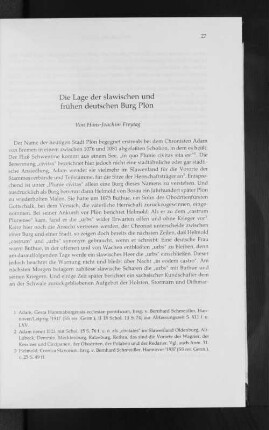 Die Lage der slawischen und frühen deutschen Burg Plön