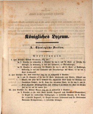 Jahresbericht über das Königliche Lyceum, Gymnasium und die Lateinische Schule zu Passau : für das Studienjahr ..., 1838/39 (1839)