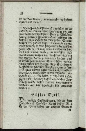 Eilfter Theil.