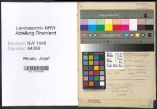 Entnazifizierung Josef Weber , geb. 30.09.1902 (Mechaniker)