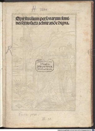 Spiritualium personarum feminei sexus facta admiratione digna