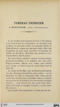 Sér. 4: Tombeau phénicien à Rouffach, près Constantine