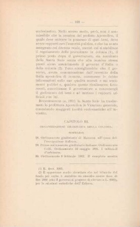 Capitolo III. Organizzazione giudiziaria della Colonia