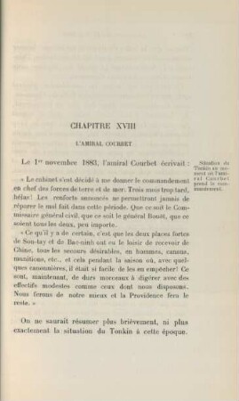 Chapitre XVIII. L'Amiral Courbet