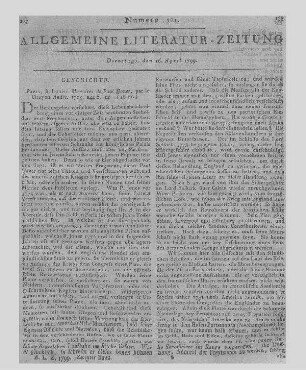Beyträge zur Belehrung und Unterhaltung nach den Bedürfnissen der Zeit. Bd. 1, H. 1. Halle: Hemmerde & Schwetschke 1797