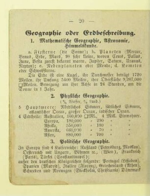Geographie oder Erdbeschreibung