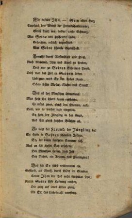 Den frühen Tod eines Jünglings, Ihren liebenswürdigen Mitschüler Johann Leonhard Gottfried Zöllner ... beklagen ... die sämtlichen Schüler der vierten Klasse : Regensburg, den 31. Aug. 1774