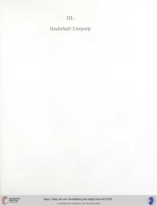 III. Grafschaft Limpurg