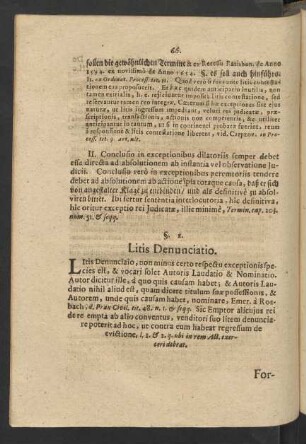 §. X. Litis Denunciatio.