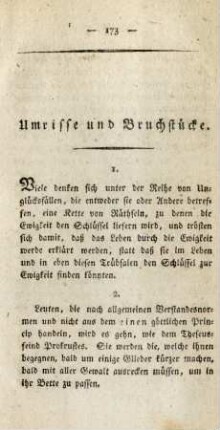 Umrisse und Bruchstücke.