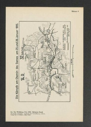 Skizze e. Die Kämpfe am Chemin des Dames am 25. und 26. Januar 1915.
