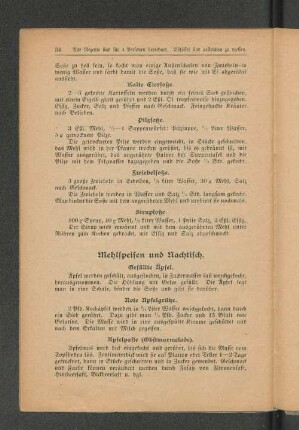 Mehlspeisen und Nachtisch.