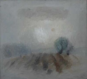 Braunes Feld mit Baum