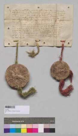Die Herzöge Heinrich [XV.], Otto [IV.] und Heinrich [XIV.] von Bayern gewähren dem Gotteshaus in [Nieder-]Viehbach Maut- und Zollfreiheit für die Einfuhr von 3 Pfund weitem Salz und 12 Pfund Küflein Salz über Burghausen und Schärding.;. S1: Herzog Heinrich [XV.] von Bayern; S2: Herzog Otto [IV.] von Bayern; S3: Herzog Heinrich [XIV.] von Bayern
