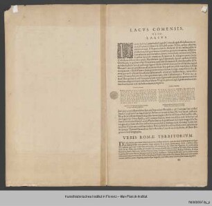 Landkarte von Lago di Como und Umgebung, Rom und Umgebung, sowie Friaul und Umgebung : Doppelseite aus einem topographischen Werk
