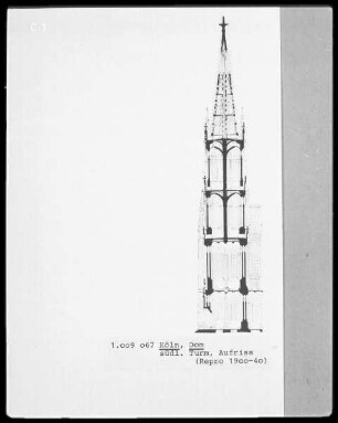 Dom, südlicher Turm, Aufriss