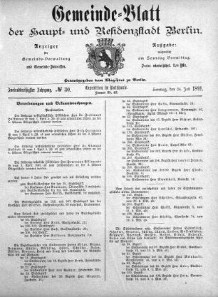 1891,30: No. 30, 26. Juli 1891