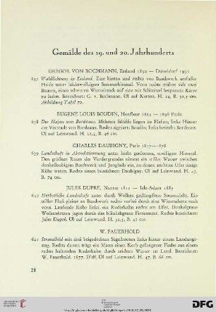 Gemälde des 19. und 20. Jahrhunderts (Nr. 637-659)
