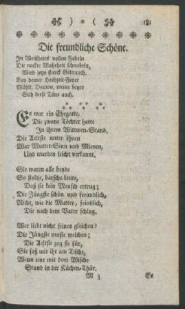 Die freundliche Schöne