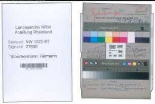 Entnazifizierung Hermann Stoeckermann , geb. 10.11.1895 (Bahnfahrer)