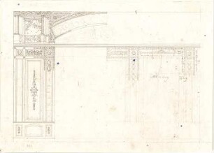 Gärtner, Friedrich von; Athen (Griechenland); Königliche Residenz (Athener Schloss) - Wanddekoration (Teilansicht)
