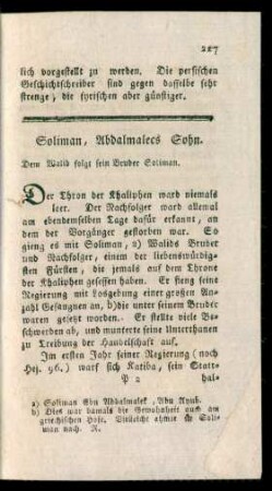 Soliman, Abdalmalecs Sohn