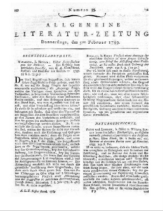 Kleinschrod, Gallus Aloys Kaspar: Über Suggestiv-Fragen des Richters : ein Beytrag zum peinlichen Processe. - Würzburg : Rienner, 1787