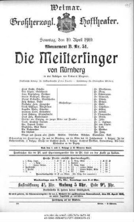 Die Meistersinger von Nürnberg