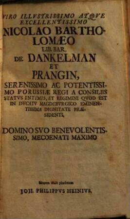 Nova variorum scriptorum conlectio : tam editorum quam ineditorum rariorum etiam et recens elaboratorum, quae omnia integra dantur. 1