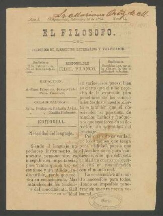 Necesidad del lenguaje.