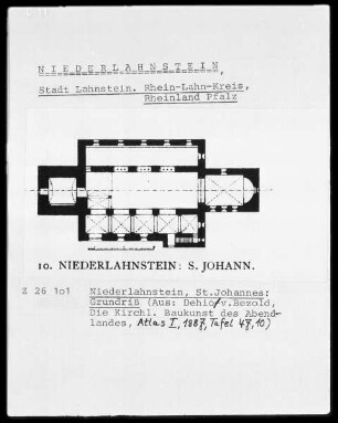 Lahnstein-Niederlahnstein, Sankt Johanneskirche, Grundriss