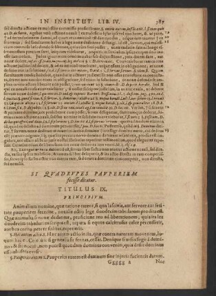 Si Quadrupes Pauperiem fecisse dicatur. Titulus IX.