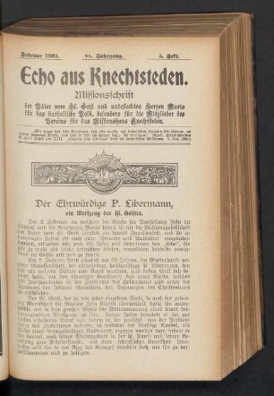 Februar 1905. VI. Jahrgang. 5. Heft