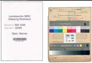 Entnazifizierung Werner Stein , geb. 21.10.1900 (Ingenieur)