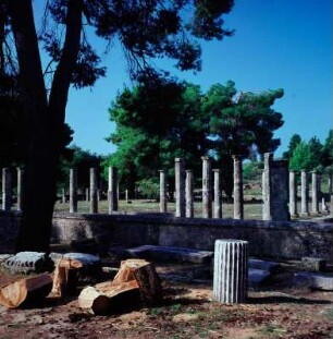 Olympia. Palästra von Osten