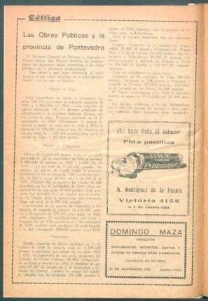 Las Obras Públicas y la provincia de Pontevedra : Puerto de Vigo[,] Puerto de Villagarcía [y] Pontevedra