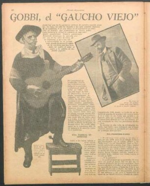 Gobbi, el "Gaucho Viejo" eternamente joven : Una nota de Edmundo Montagne