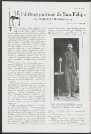 El último paisano de Santa Fé : (Especial para Nativa)
