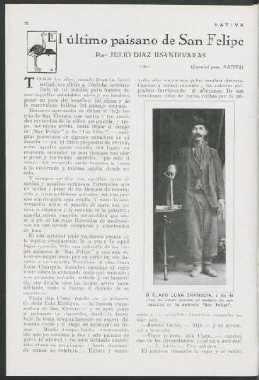 El último paisano de Santa Fé : (Especial para Nativa)