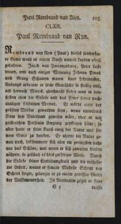 CLXII. Paul Rembrand van Ryn