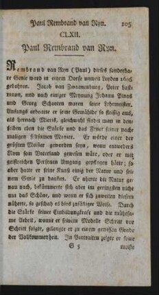 CLXII. Paul Rembrand van Ryn