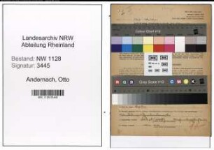 Entnazifizierung Otto Andernach , geb. 04.01.1913 (Polizist)
